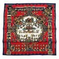 Hermes Scarf Silk Carre 90 Astres Et Soleils Celestial Bodies and the Sun Red