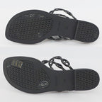 Hermes Island Sandals Chaine D'ancre Black Rubber Size 36 — view 6