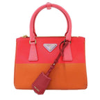 Prada Galleria Saffiano Special Edition Small Bicolor Shoulder Bag Red Orange