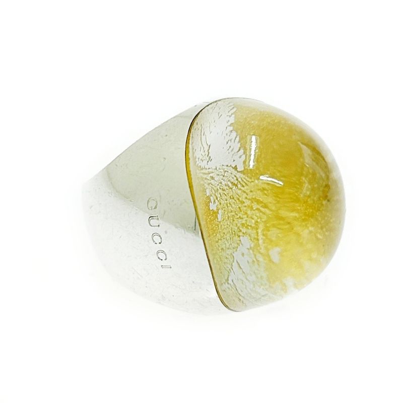 Gucci Silver Stone Ring 32.3 g 925 Engraving — view 4