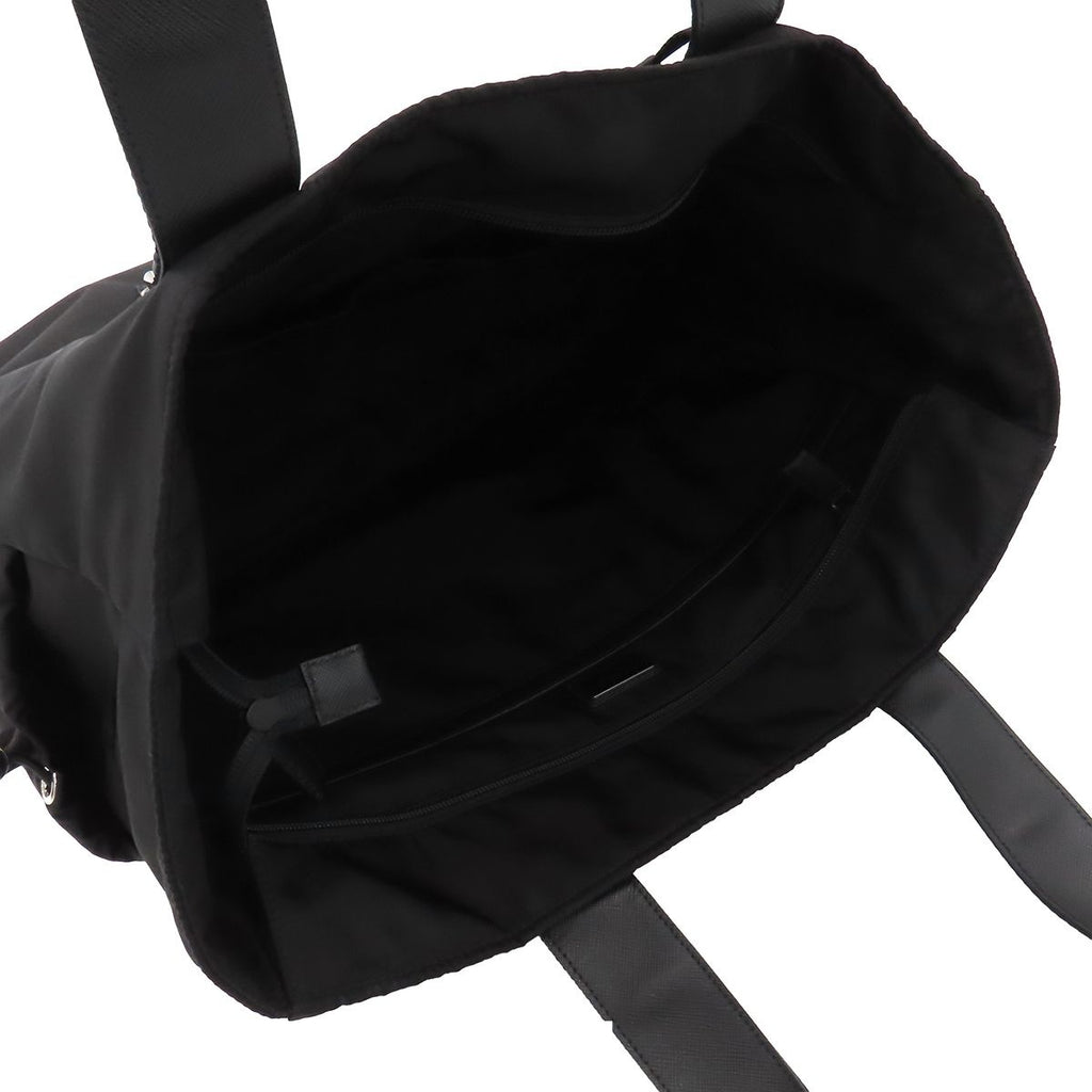 Prada Tote Tessuto Shoulder Bag Black Nero Nylon — view 5
