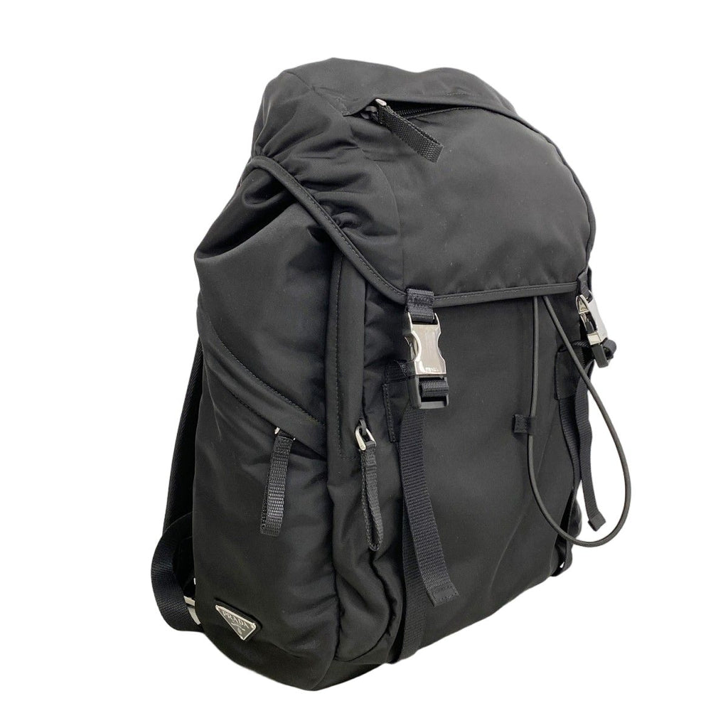Prada Backpack Tessuto Nylon Black Silver — view 2