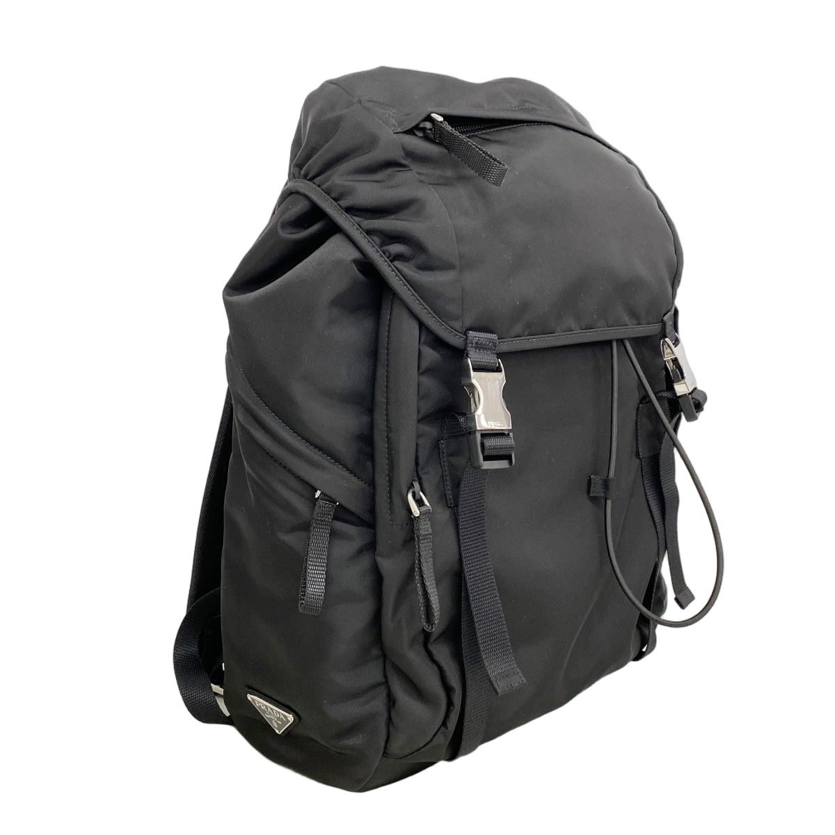 Prada Backpack Tessuto Nylon Black Silver — view 2