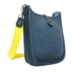 Hermes Shoulder Bag Evelyne TPM Taurillon Clemence Col Vert Silver — view 2