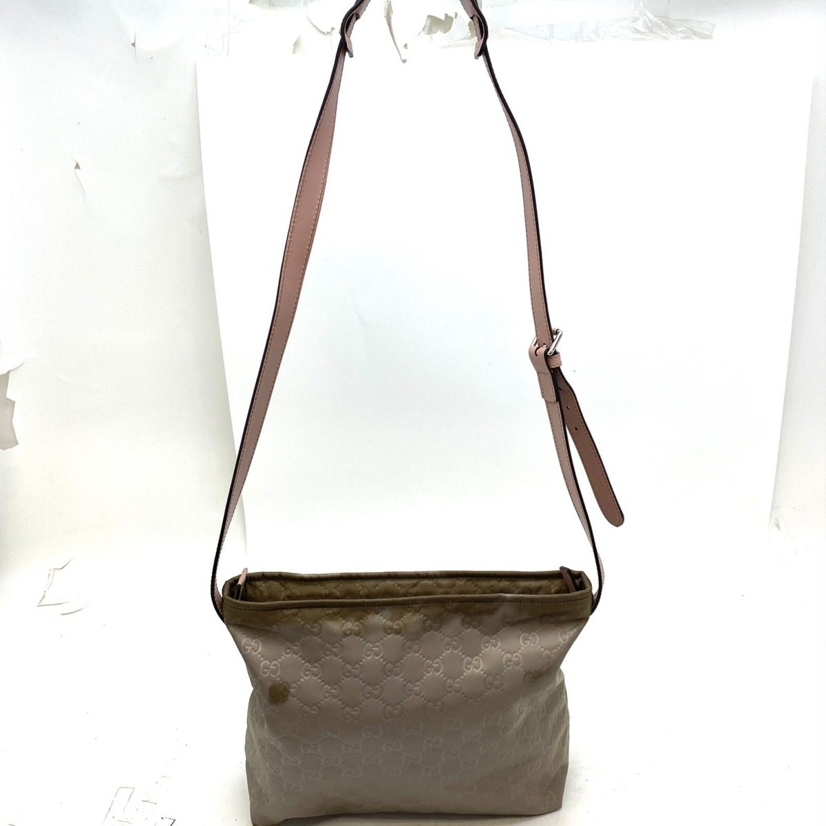 Gucci Shoulder Bag Ggnylon Crossbody Gray Travel Business — view 2