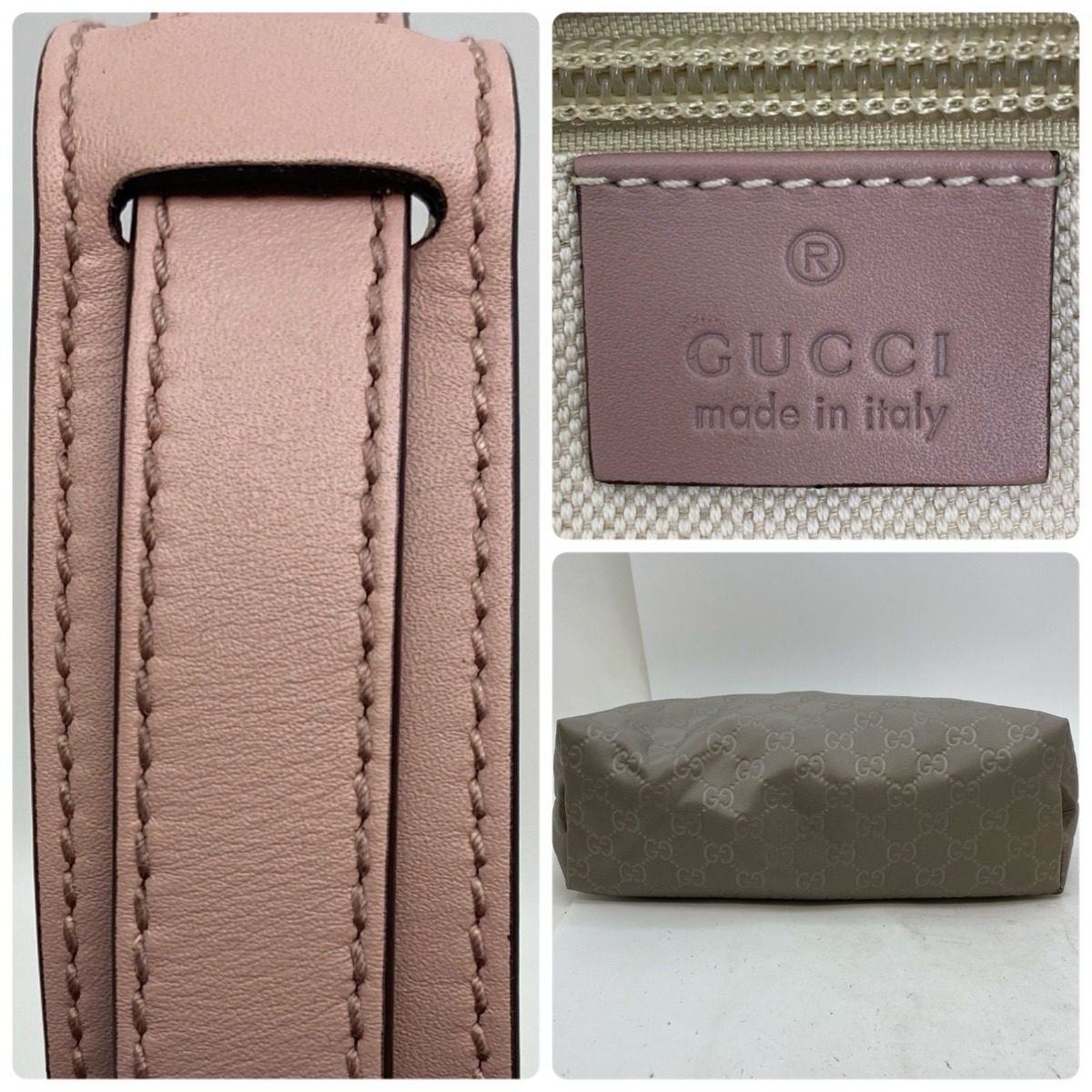Gucci Shoulder Bag Ggnylon Crossbody Gray Travel Business — view 4
