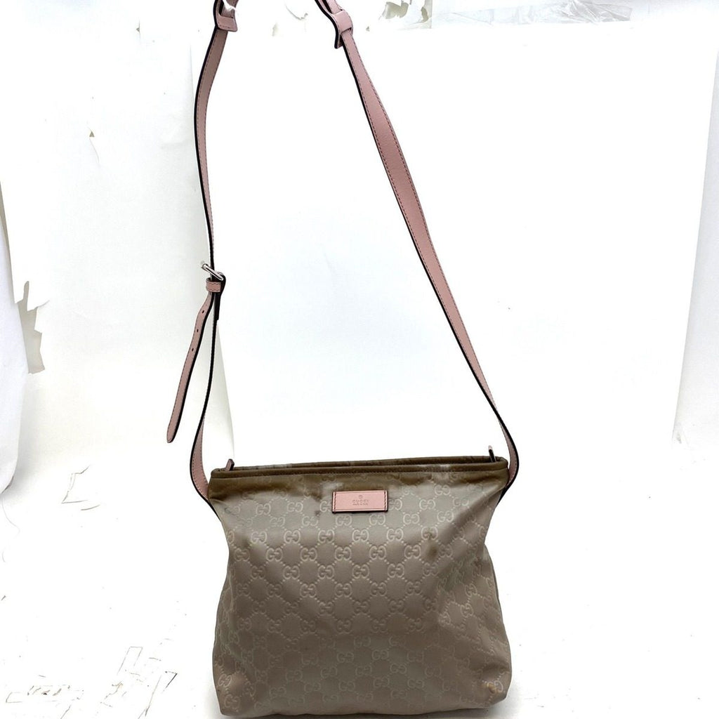 Gucci Shoulder Bag Ggnylon Crossbody Gray Travel Business