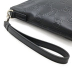 Gucci Jumbo GG Medium Crossbody Bag Shoulder Clutch Leather Black — view 7