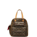 Louis Vuitton Monogram Exantrie Cite Brown Leather Handbag