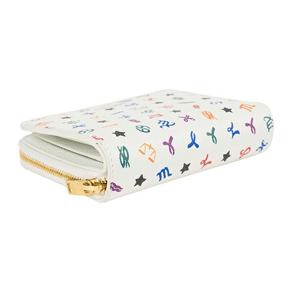 Saint Laurent Bifold Compact Wallet White Multi — view 3