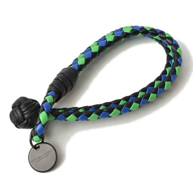 Bottega Veneta Bracelet Bangle Intrecciato Double Blue Green