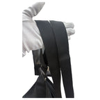 Prada Tessuto Triangle Logo Black Silver Nylon Shoulder Bag — view 9