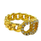 Christian Dior Ring Accessories Jewelry Small CD Logo GP Rhinestone — view 7