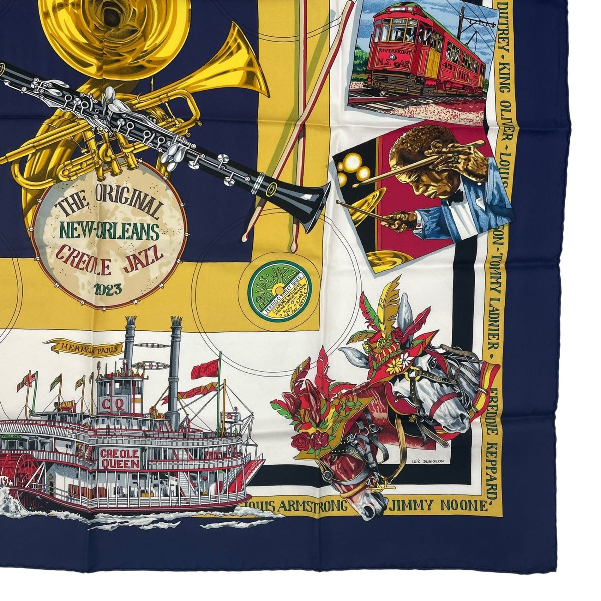 Hermes Scarf Silk Carre 90 the Original New Orleans Creole Jazz — view 5