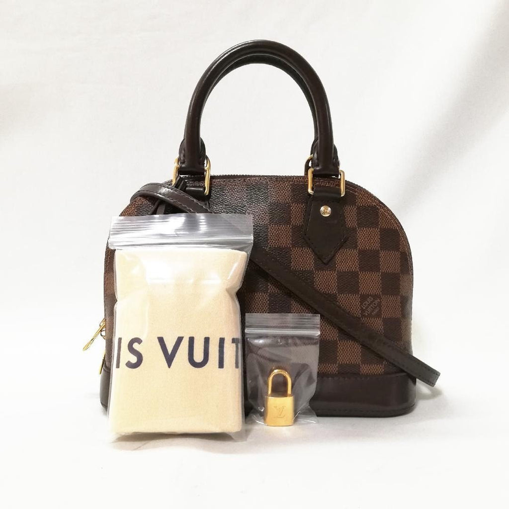 Louis Vuitton Alma BB 2-Way Shoulder Bag Brown