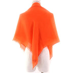 Hermes Carre 110 Cashmere Silk-blend Jacquard Serie Fringed Scarf Orange — view 4