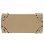 Celine Luggage Micro Shopper Leather Beige Handbag 1112 — view 4