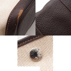Hermes Garden Party PM Natural Brown Silver Toile Buffalo Tote Bag — view 8