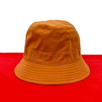 Hermes Bucket Hat Embroidered Polyester Nylon Acetate Accessory Orange 29788