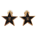 Chanel Vintage CC Logo Star Earrings