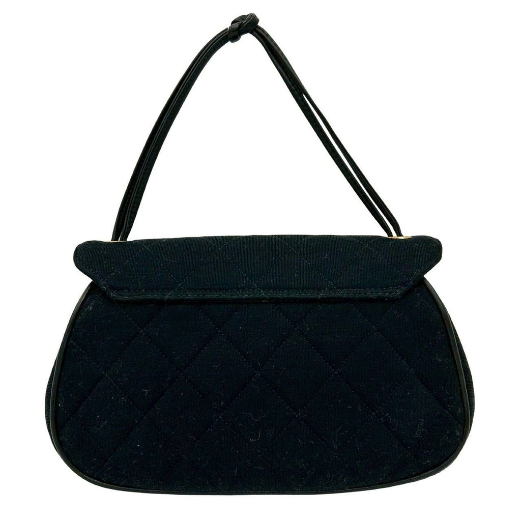 Chanel Logo Turnlock Quilted Cotton Leather — view 3