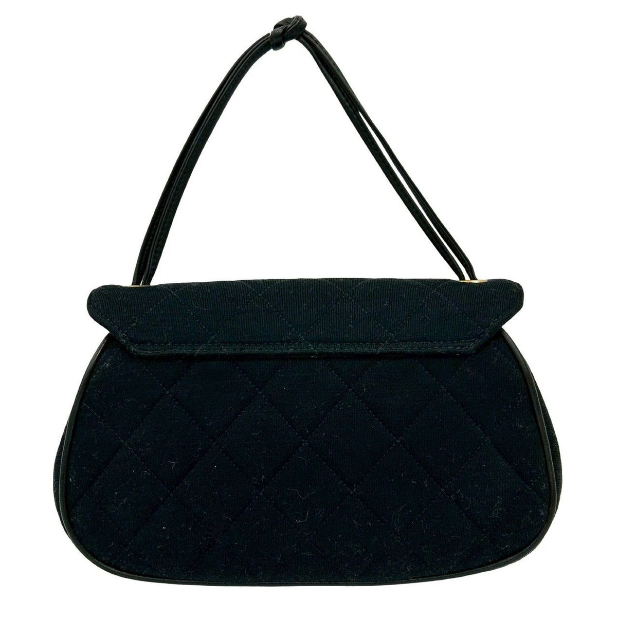 Chanel Logo Turnlock Quilted Cotton Leather — view 3