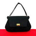 Chanel Logo Turnlock Quilted Cotton Leather