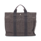 Hermes Tote Her Line MM Gray Canvas