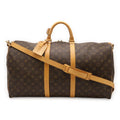 Louis Vuitton Monogram Keepall Bandolier 55 Boston Bag Travel Purse