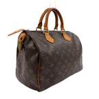 Louis Vuitton Speedy 30 Monogram Leather Brown Light Handbag Gold — view 2
