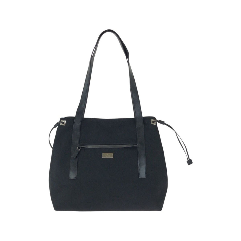 Gucci Black Silver Nylon Leather 019 Tote Shoulder Bag