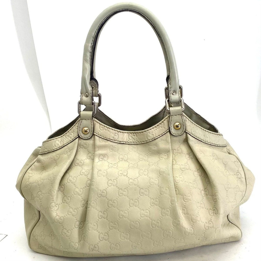 Gucci Handbag Ski GG Leather White Abbey Formal Travel — view 2