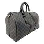 Louis Vuitton Boston Bag Damier Graphite Keepall Bandouliere 45 Black Gray — view 2