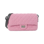 Chanel Shoulder Bag Tweed Pink