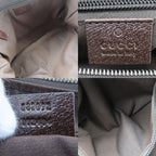 Gucci Shoulder Bag GG Canvas Leather Beige Brown Silver Hardware — view 7