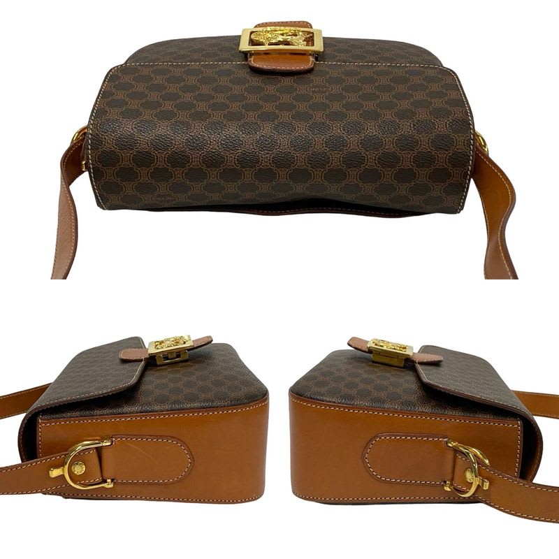 Celine Macadam Blason Triomphe Pattern Logo Carriage Hardware Leather