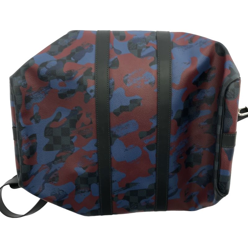 Louis Vuitton Du1176 Damier Camouflage Keepall Bandouliere 45 Boston Bag Blue — view 7