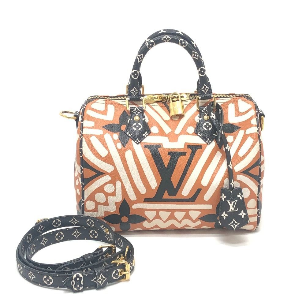 Louis Vuitton Boston Bag Speedy Bandouliere 25 LV Crafty Leather Brown