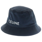 Celine Bucket Hat Logo Print Black