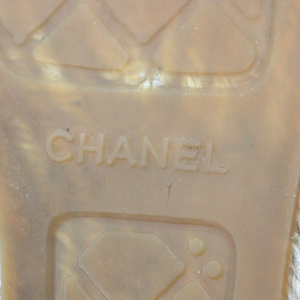 Chanel Mesh Leather Coco Mark Espadrilles — view 9