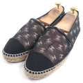 Chanel Mesh Leather Coco Mark Espadrilles
