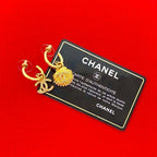 Chanel Coco Mark Shell Motif Earrings Accessories Small 23AC