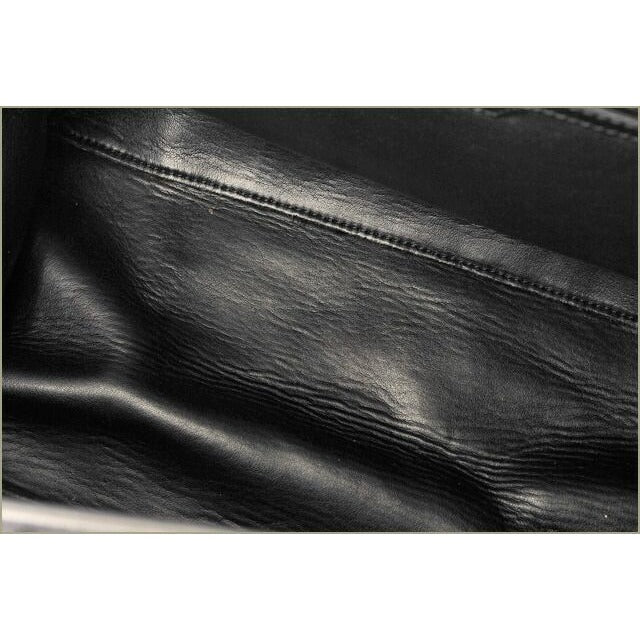 Celine Shoulder Bag Trapeze Wool Leather Black Gold Hardware — view 8