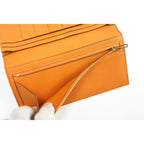 Hermes Bearn Souffle Verso Wallet Epsom Ruby Orange Gold — view 5