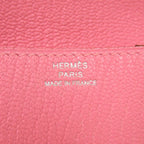 Hermes le Van Cattle Chevre Pink Engraved 0449 Coin Case — view 7