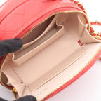 Chanel Shoulder Bag Quilted Red Lambskin — view 3