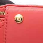 Chanel Shoulder Bag Quilted Red Lambskin — view 8