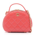 Chanel Shoulder Bag Quilted Red Lambskin