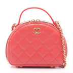 Chanel Shoulder Bag Quilted Red Lambskin