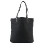 Celine Macadam Tote Canvas Leather Black Gold Vintage Logos